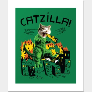 Catzilla Posters and Art